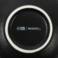 Тарелки для пасты Magistro Carbon, d=19.5 см, набор 2 шт., фарфор, чёрные