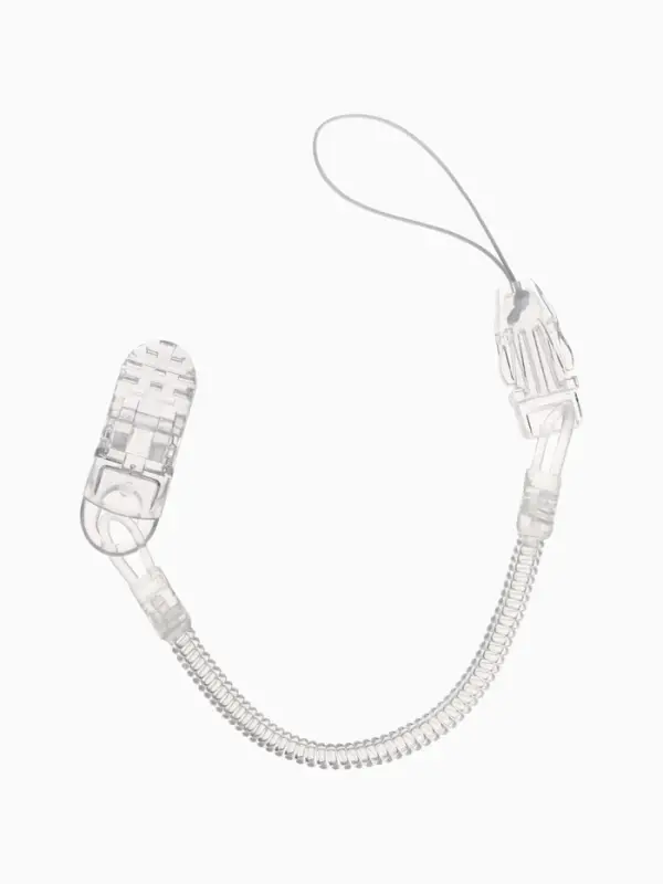 Держатель для соски - пустышки, пружинка, 2 шт., прозрачный, Крошка Я Держатель для соски - пустышки, пружинка, 2 шт., прозрачный, Крошка Я