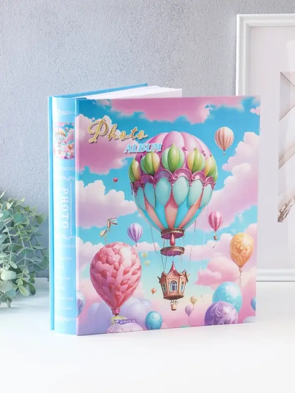 Фотоальбом на 400 фото 10х15 см Фотоальбом на 400 фото 10х15 см "Небесная ярмарка" в коробке тисн.золото 6х27,5х33,5 см