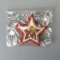 Ёлочная игрушка &laquo;Красная звезда с Дедом Морозом&raquo;, 12&times;12&times;1.5 см, от батареек, свечение тёплое белое