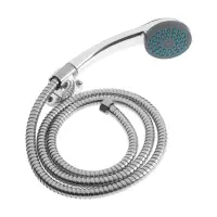 Душевая лейка со шлангом, гайки металл, держатель, крепеж в комплекте.