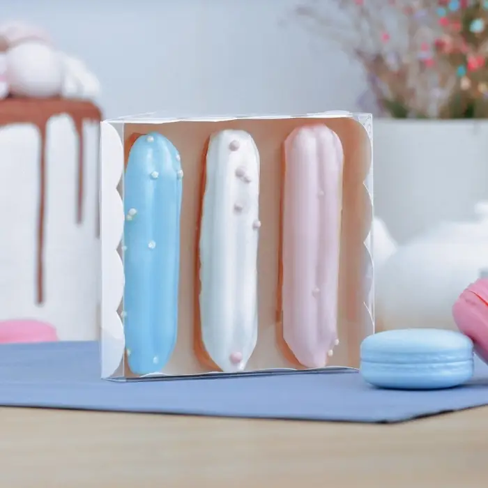 Коробка для печенья, белая, 12×12×3 см