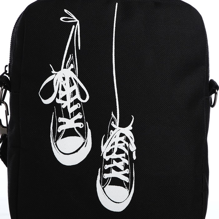 Сумка молодёжная на молнии, цвет чёрный Сумка молодёжная на молнии, цвет чёрный