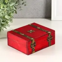 Шкатулка для украшений &laquo;Сундучок. Герцог&raquo;, дерево, состаренная, с заклёпками 5.5&times;13&times;10.2 см