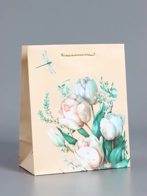 Пакет подарочный ламинированный, "Нежность в моменте" 18 х 22,3 х 10 см