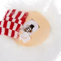 Светодиодная фигура &laquo;Гном красная шапочка&raquo; 33 см, текстиль, 1 LED, от батареек AG10&times;3, свечение тёплое белое