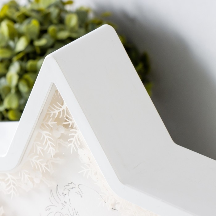 Ночник "Дед мороз" LED USB от батареек 3хАА белый 22,5х22,5х5 см RISALUX