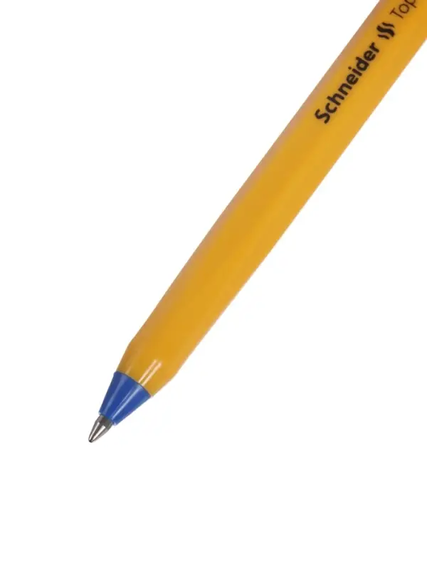 Ручка шариковая Schneider. Tops 505 F, синий стержень, узел 0.8 мм, светостойкие чернила, оранжевый корпус