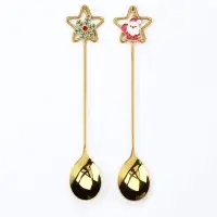 Ложки с подвесами &laquo;Счастья в Новом году!&raquo;, подарочный набор 2 шт., 15.8&times;2.5 см