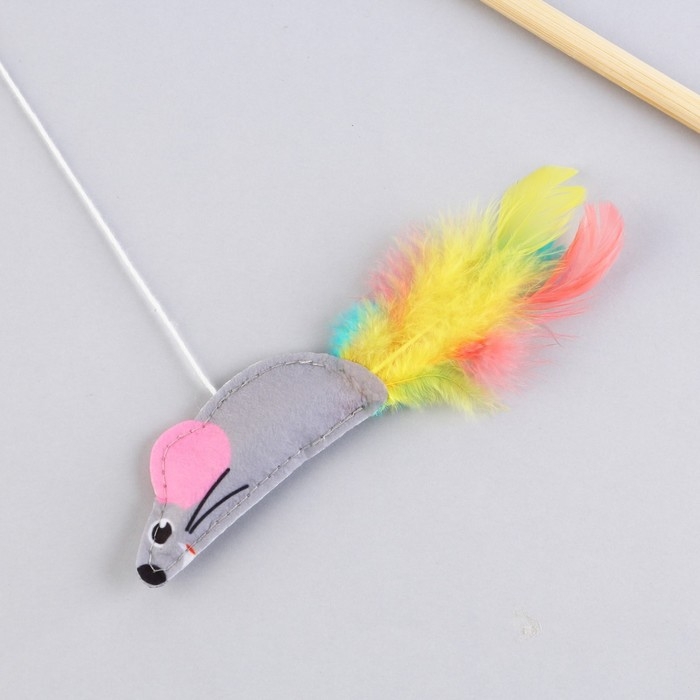 Дразнилка из фетра «Мышка», 7,8х3,1 см Дразнилка из фетра «Мышка», 7,8х3,1 см