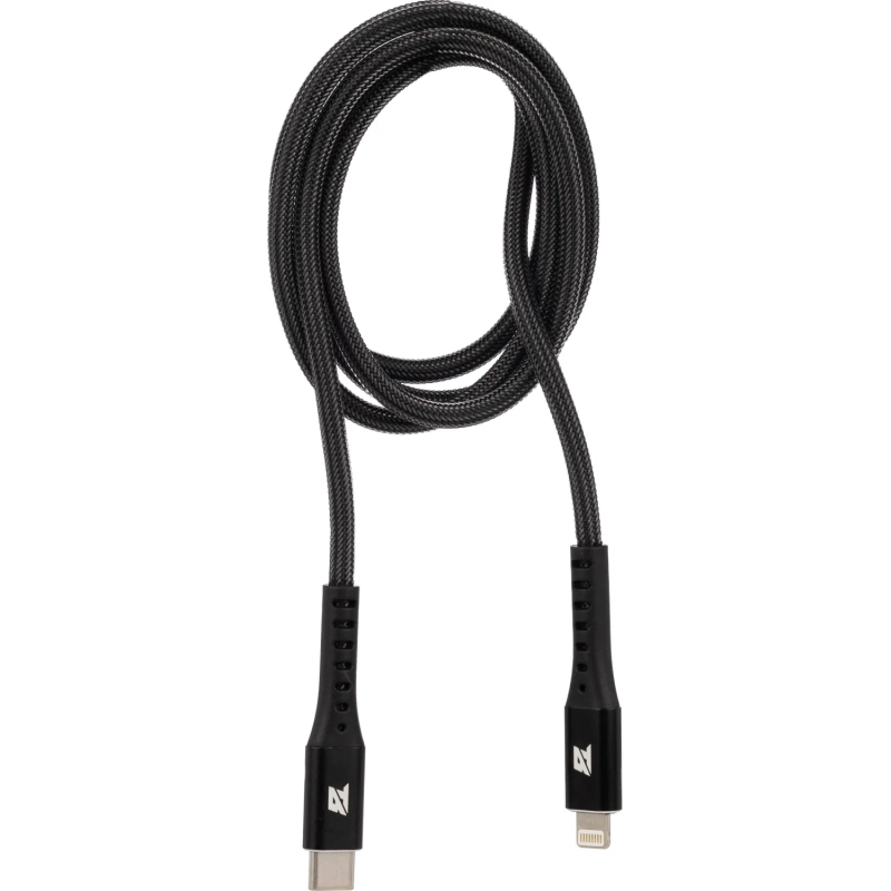 Кабель МОЩНОСТЬ, 1м, Type-C to Lightning,&nbsp; нейл, черный BT-JCBL-009/U210PD