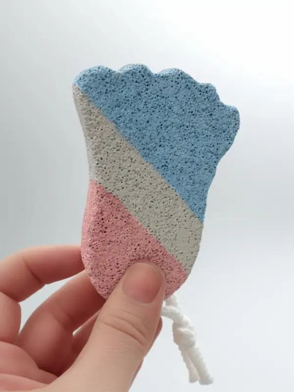 Пемза для педикюра «Ступня», с подвесом, 9×6 см, в коробке, разноцветная