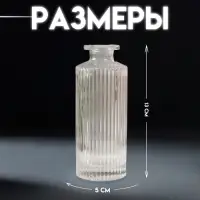 Диффузор для эфирных масел "Вертикаль" 135 мл прозрачный 5х5х13 см