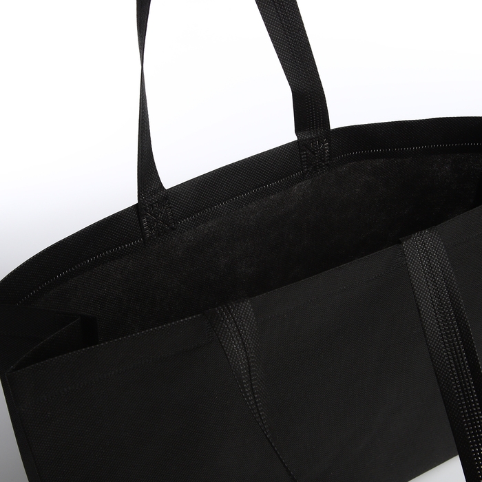 Сумка хозяйственная без застёжки, цвет чёрный Сумка хозяйственная без застёжки, цвет чёрный