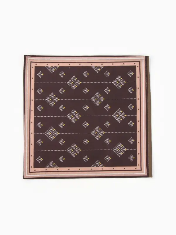 Платки носовые мужские Этель 30*30 см,(набор 12 шт,) цв. св. коричневый, рис. МИКС, 100% хл