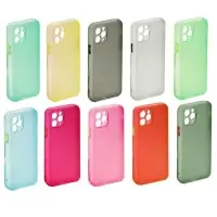 Чехол Iph 11 Pro Max Clear TPU цветной 1.6 mm