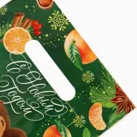 Подарочные пакеты, полиэтилен, набор 10 шт «Новый год»