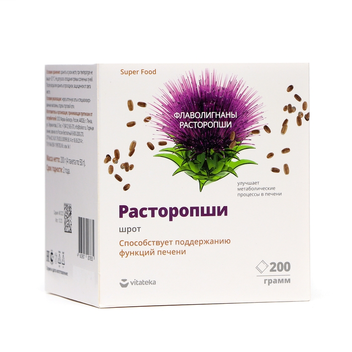 Шрот расторопши  Шрот расторопши "Биокор" для печени, 200 г