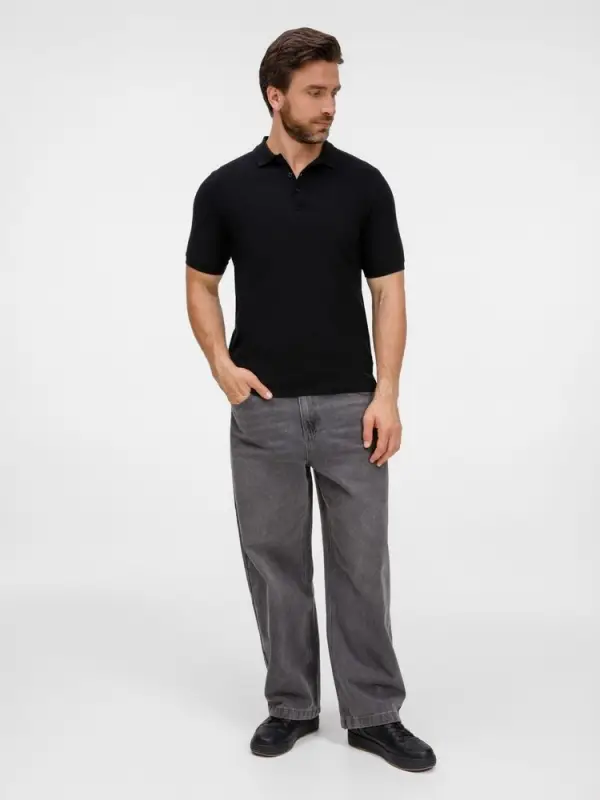 Рубашка поло унисекс Upswing, черная, размер S