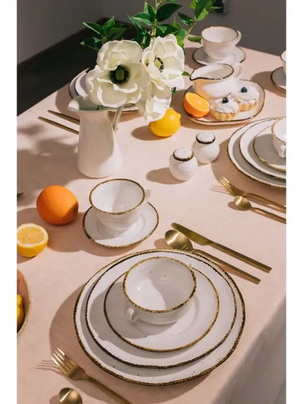 Тарелка Magistro Alpine Frost, d=23.7 см, фарфор, белая