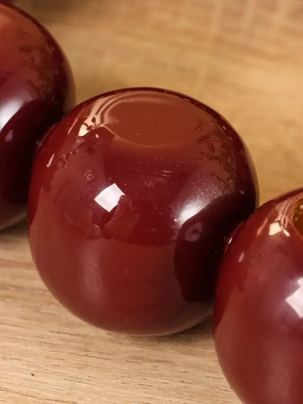 Подсвечник на 4 свечи «Бусы», с 12 сферами, 20.5×20.5×5.5 см, сливовый