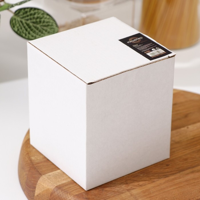 Банка стеклянная для сыпучих продуктов с пробковой крышкой Magistro «Бабл», 550 мл, 10,5×12 см Банка стеклянная для сыпучих продуктов с пробковой крышкой Magistro «Бабл», 550 мл, 10,5×12 см