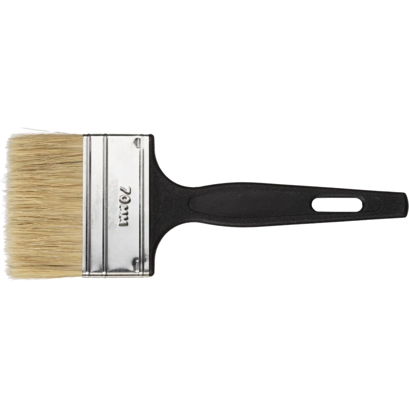 Кисть флейцевая Стандарт, 70x6, натур.щетина, пласт.ручка//Сибртех(82506)