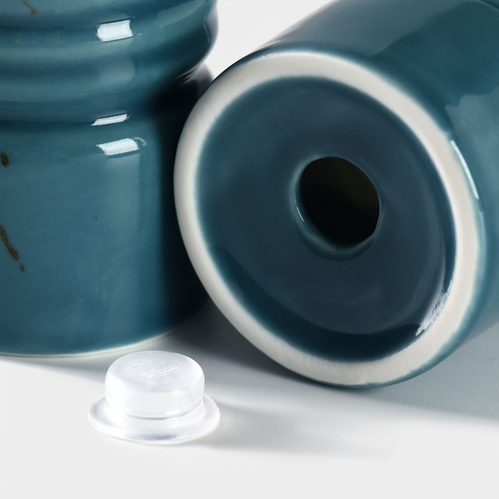 Набор для специй 2 пред Magistro  Набор для специй 2 пред Magistro "Церера" солонка, перечница, цвет голубой