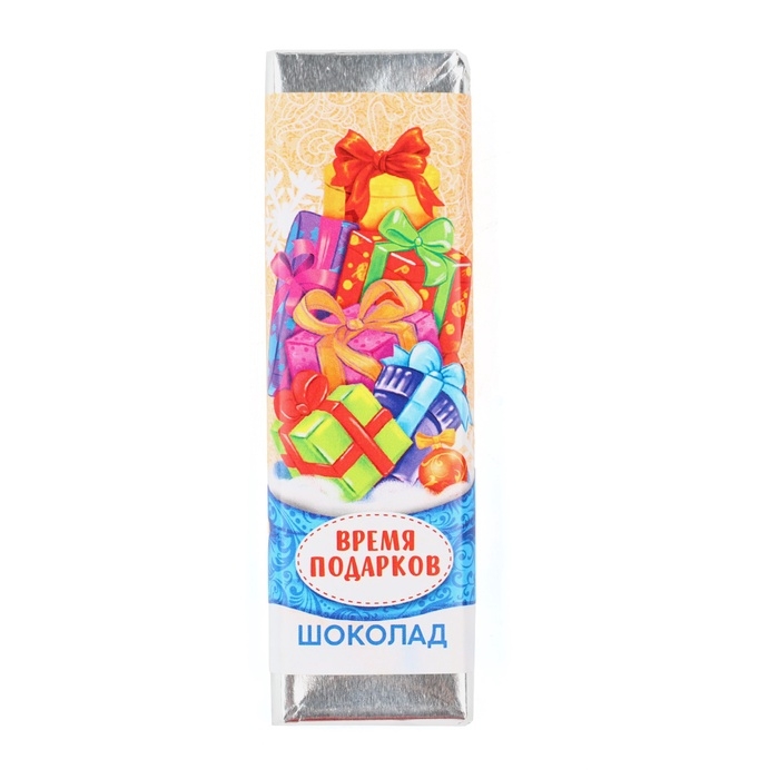 Кондитерская плитка новогодняя «Время подарков», 18 г. Кондитерская плитка новогодняя «Время подарков», 18 г.