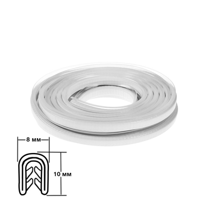 Защитная накладка на контур двери, металлический сердечник, 5 м, белый Защитная накладка на контур двери, металлический сердечник, 5 м, белый