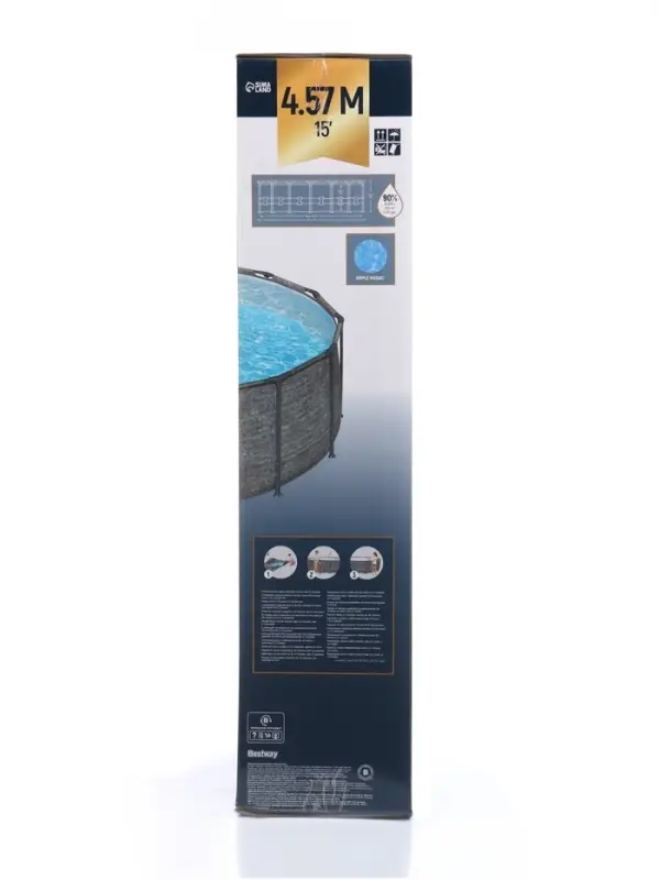 Бассейн каркасный Steel Pro Max, 457&times;122 см, круглый, цвет графит, 561PH Bestway