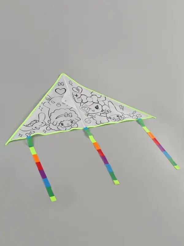 Воздушный змей - раскраска Funny toys &laquo;Кролик и друзья&raquo;, 80 см, 6 фломастеров