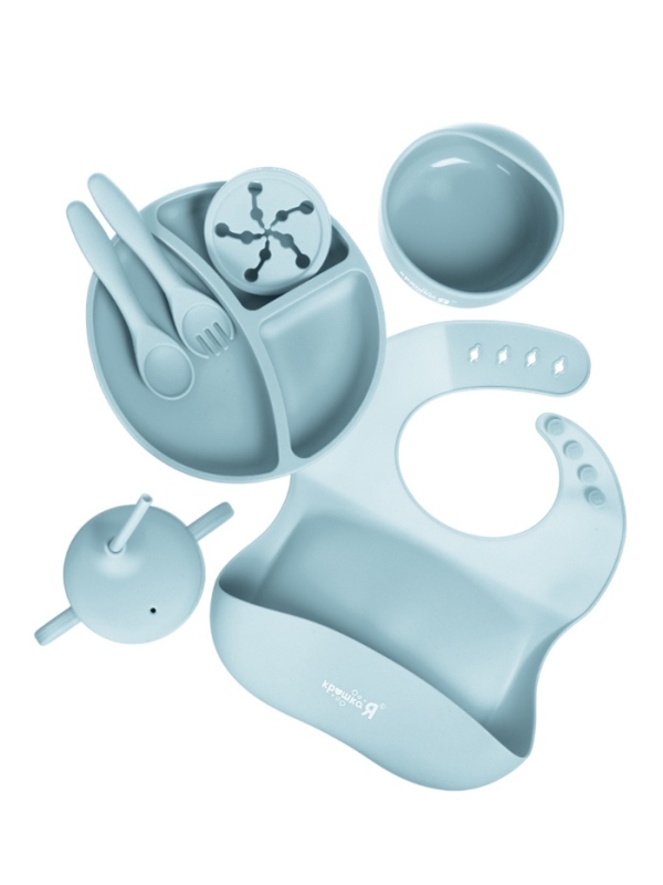 Крошка Я. набор посуды 7 предметов,SL-07224B голубой Крошка Я. набор посуды 7 предметов,SL-07224B голубой