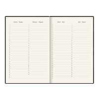 Ежедневник недатированный Deli Simple, A5, 136л, Джинс CN145-Brown