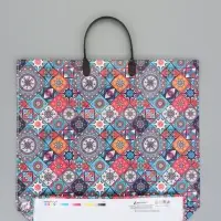 Пакет "Калейдоскоп", полиэтиленовый с пластиковой ручкой, 38 х 34 + 3 см, 90 мкм