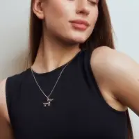 Кулон &laquo;Собака такса&raquo;, цвет чернёное серебро, L=50 см