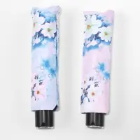 Зонт механический &laquo;Воздушные цветы&raquo;, эпонж, 4 сложения, 8 спиц, R=48/55 см, d=96 см, МИКС