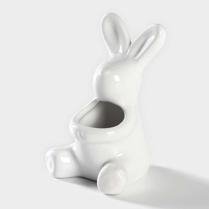 Подставка под зубочистки Доляна «Зайка», 5,5×5×9 см, цвет белый Подставка под зубочистки Доляна «Зайка», 5,5×5×9 см, цвет белый