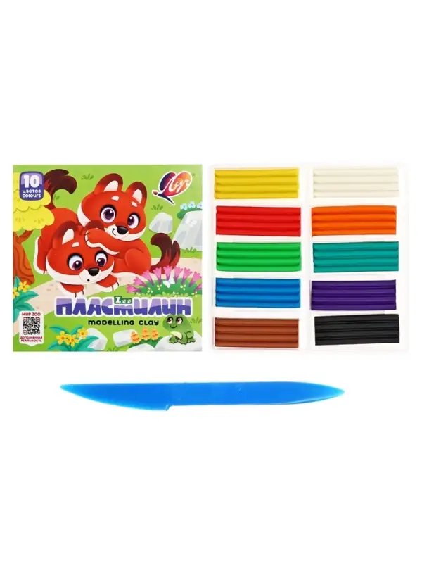 Пластилин &laquo;Луч. ZOO&raquo;, 10 цветов, 150 г