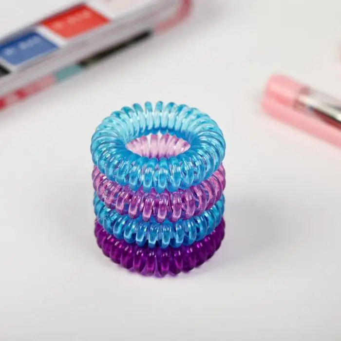 Резинки для волос пружинки «Клэр»,4 шт, диам 3,5 см Резинки для волос пружинки «Клэр»,4 шт, диам 3,5 см