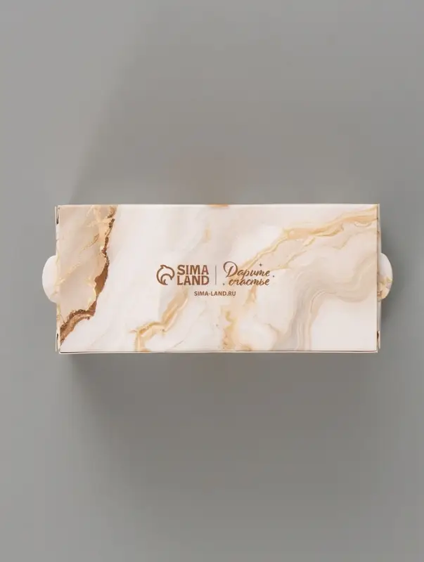 Коробка подарочная с окном &laquo;Мрамор&raquo;, 12&times;5.5&times;5.5 см, самосборная