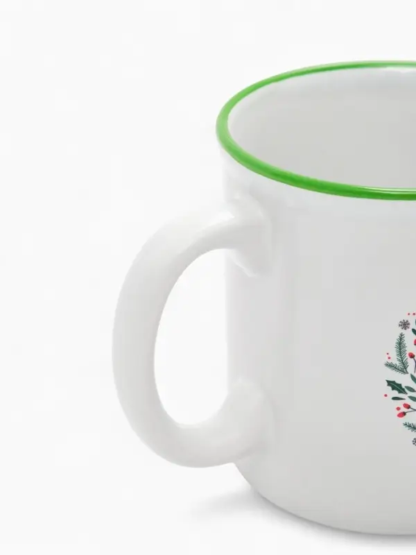 Кружка чайная новогодняя &laquo;Новогодний венок&raquo;, 340 мл