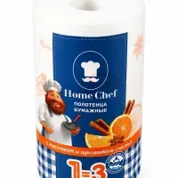 Полотенце бумажное Home Chef 2 слоя, 33 метра, с рисунком