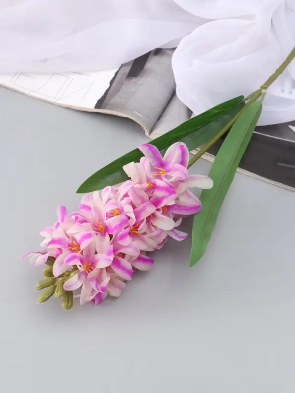 Цветы искусственные &laquo;Гиацинт галант&raquo;, 66&times;5 см, бело-сиреневые