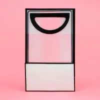 Пакет ПП с вырубной ручкой, прозрачный, 25&times;19&times;9 см, чёрный