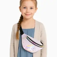 Сумка поясная детская на молнии &laquo;Выбражулька&raquo;, сиреневая