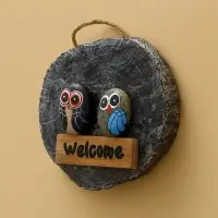 Панно WELCOME, 18×5×18 см, дерево, бежевое
