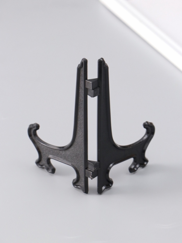 Подставка для тарелок пластик 12,5 см, чёрная для тарелок d=13-16 см набор 5 шт