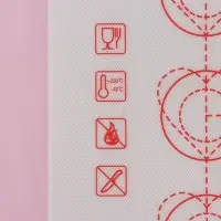 Коврик для выпечки армированный Доляна &laquo;Макарун&raquo;, силикон, 29.3&times;26 см, белый