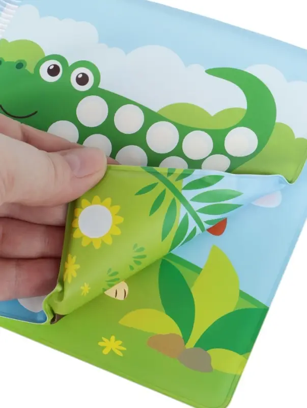 Книжка - игрушка для ванны Крошка Я &laquo;Рисуем пальчиками: зоопарк&raquo;, водная раскраска